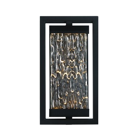 Eurofase Annette Industrial 23" Rectangular LED Outdoor Wall Sconce, Satin Black 42704-010